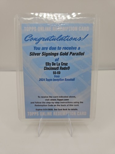 Elly De La Cruz #SS-ED 2024 Topps Inception Silver Signings card
