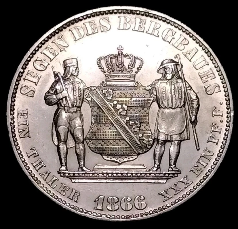 GERMANY 1866-B German States Thaler High Grade C25-477 - image 2 of 4