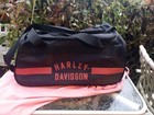 Harley-Davidson® Rust Orange #1 Logo Sports Duffel Bag Shoulder Strap Black NWOT — photo 1