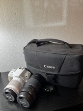 White Canon EOS REBEL SL1 W/ EFS 18-55mm And 75-300mm Canon Bag And Manuels CD