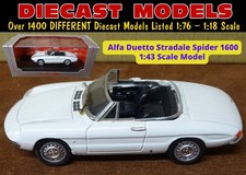 1960's ALFA ROMEO DUETTO STRADALE 1.6; A RARE NEW, EXEM 1:43 SCALE DIECAST MODEL