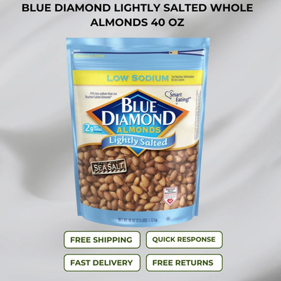 #ad Blue Diamond Lightly Salted Whole Almonds 40 oz $25.48