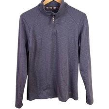 Sherpa Adventure Gear 1/4 Zip Gray Athletic Pull Over Base Layer UPF 50+ Large