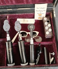 LOT VTG Optometrist Eye Testing B&L Equipment + Celluloid Nose Pads Wire Glasses