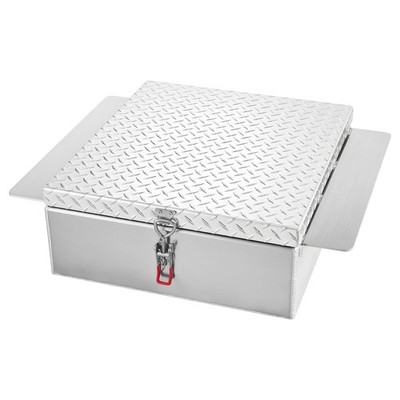 Pickup Truck Tool Box: Aluminum, Diamond Plate, 3.82 cu ft, 220lb Load, Silver