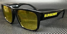 BURBERRY BE4358 300185 Black Yellow Men's 57 mm Sunglasses