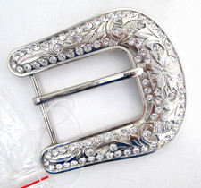 Womens Belt Buckle Rhinestone Cowgirl Heel Bar Horseshoe Western Fancy Cowboy