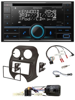 Kenwood CD 2DIN DAB USB Lenkrad Bluetooth Autoradio für Nissan Micra ab 10 K13 T