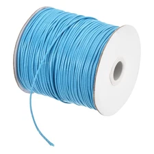 Sky Blue 1.5mm Waxed Cord 175 Yard Wax Bead Thread String for Jewelry Making
