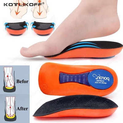 Orthopedic Half Insoles for Plantar Fasciitis Pain Relief Heel Pad Sports Runnin