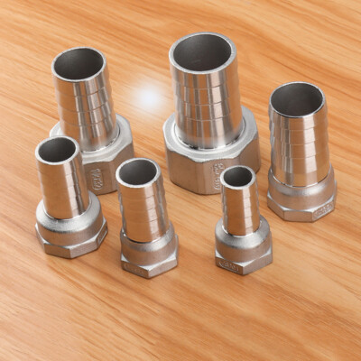 BSP 1/2''-2'' Stainless Steel Female Thread Fitting x Barb Hose Tail End Connector