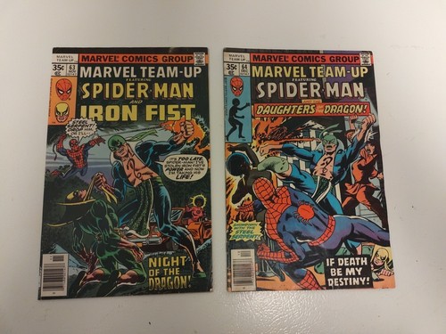 1977 Marvel Team-Up #63 & #64 Spider-Man/Iron Fist "Marvel Comics"