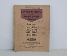 Cincinnati Dial Type Milling Machine Service  Repair Manual No. 786-5