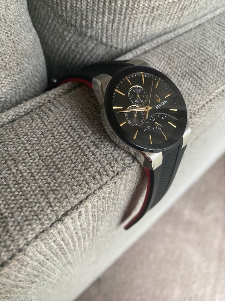 Bulova Men's Millennia Date Day Indicator Quartz Black Watch 41MM 98C146