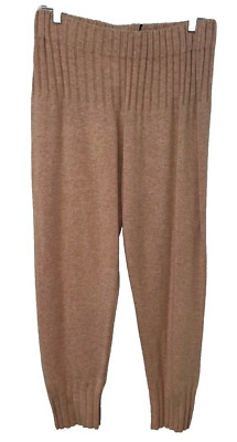Leo & Ugo Womens Pants Beige Size 4 High Rise Wide Leg Dress Pant 100% Wool