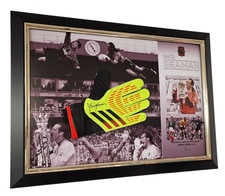 Framed DAVID SEAMAN Signed Goalkeeper Glove ** and Certificate