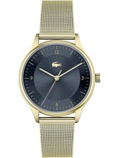 Lacoste 2001185 NEW Women's Watch Gold Stainless Steel Band Quartz Analog