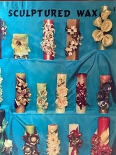 1966 SCULPTURED WAX CRAFT COURSE BROCHURE DECORATIVE CANDLES CRAFTS WAX FLOWERS