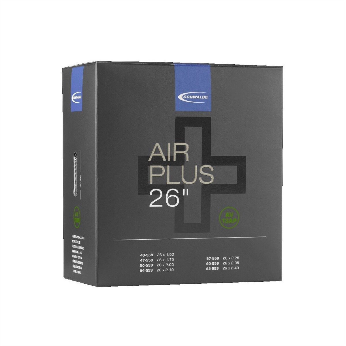 camera daria 26x1.50-2.50 air plus av13 e-bike valvola schrader 40mm 10461570 SC