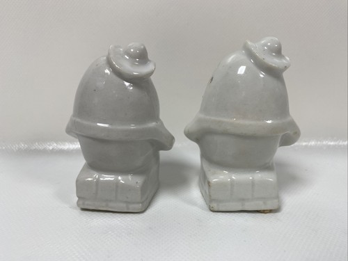 Vintage Anthropomorphic Egg Figures With Hats, Clothes Salt & Pepper Shakers - 第 3/6 張圖片