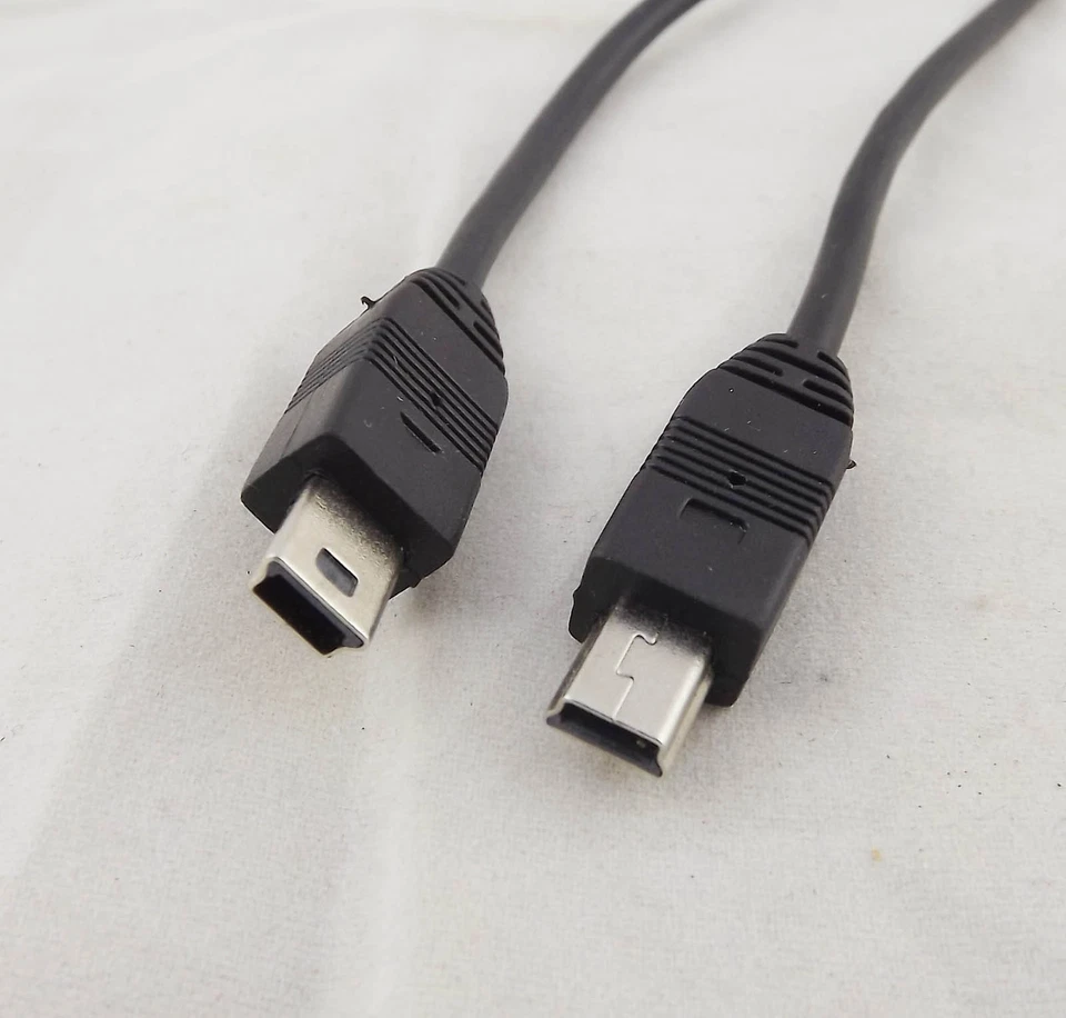 10x Mini USB B 5 Pin Male Plug To Female Data Extension Adapter Lead Cord Cable - Image 2 of 4