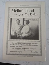 1915 Mellin's Food Company Baby George Mygatt Fisk Astabula Ohio vintage  ad 