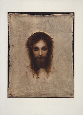 GABRIEL MAX XRare Vtg c1930s-46 Litho JESUS CHRISTUS, ST