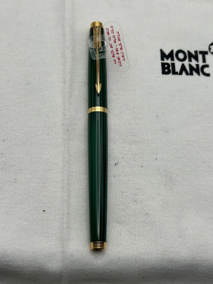 Bolígrafo Parker 75 lacado de malaquita verde - NOS Foto 3 de 4