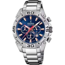 Festina Chrono Bike F205434 Mens Silver Stainless Steel Analog Dial Quartz Watch
