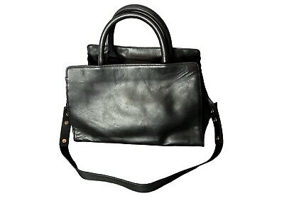 Z Spoke Zac Posen Black Medium Detachable Leather Double Z Spoke Zac Posen Black Medium Detachable Leather Double