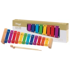 Stagg Kids Tune Metallophone - 12 Color-Coded Rainbow Keys w/ Mallets