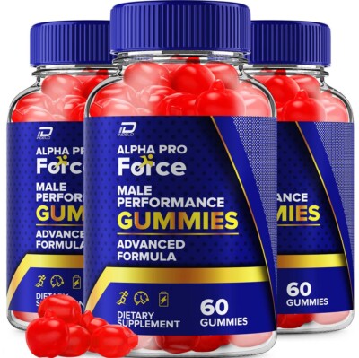 (3 Pack) Alpha Pro Force Gummies for Men   Alpha ProForce Male Performance Gummy