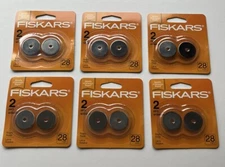 🌟 Fiskars 28mm Rotary Replacement Blade 12 Pack 6-2packs #95417097J Cuts Fabric