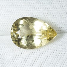 5.64 ct SHIMMERING UNHEATED 100% NATURAL YELLOW TOPAZ  Pear  See Vdo  5565 YB