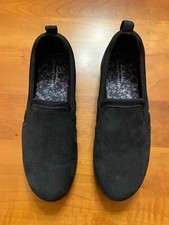 Clarks Women  s Cloudstepper Loafers Shoes 27975 Black Canvas Sz 8 M