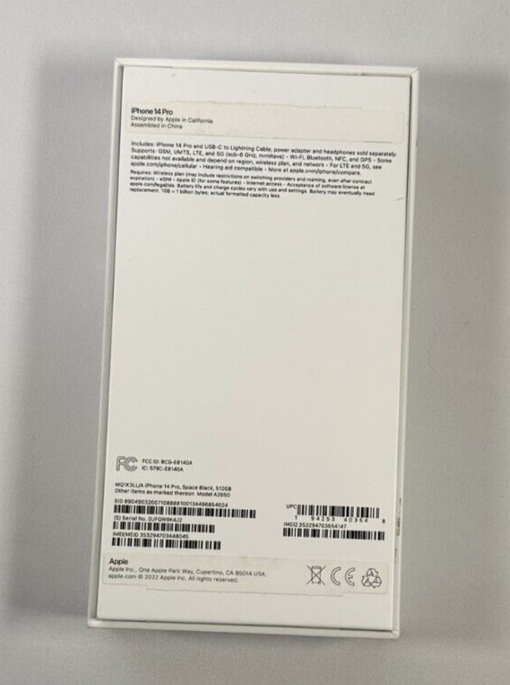 Apple iPhone 14 Pro - 512 GB - Space Black (Unlocked) for Apple iPhone 14 Pro - 512 GB - Space Black (Unlocked) for