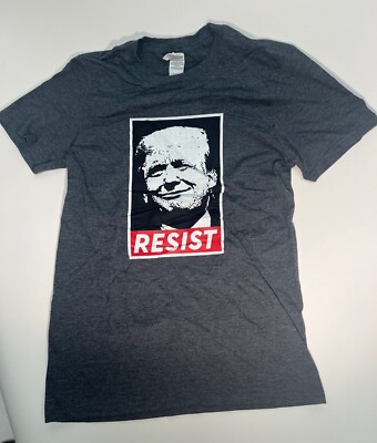 ''Resist'' Donald Trump Unisex T-Shirt Heather Gray Shepard Fairey Adult XXL