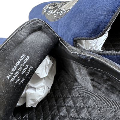 International Concepts Blue Velvet Skull Loafers Men display picture 3