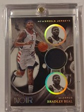 BRADLEY BEAL 3/75 JERSEY # Ebay 1/1 2020-21 Panini NOIR NEWSREELS WIZARDS RARE