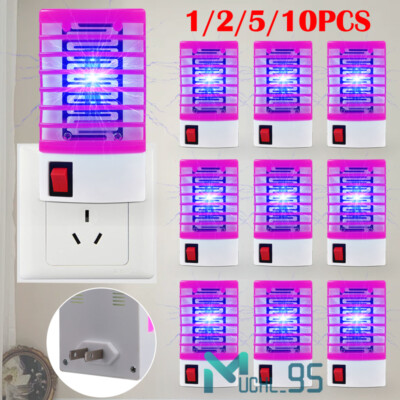 Home LED Electric Mosquito Fly Bug Insect Trap Zapper Killer Night Lamp Plug in