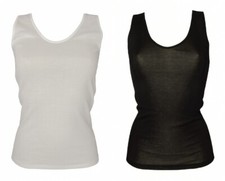 Women Cotton Scottish Thread V Neck Tank Top Wide Shoulder SPIDER Art