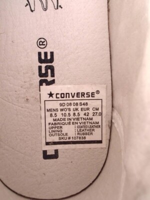 NEW Vintage Converse Chuck Taylor All Star Hi Red Leather - 107838