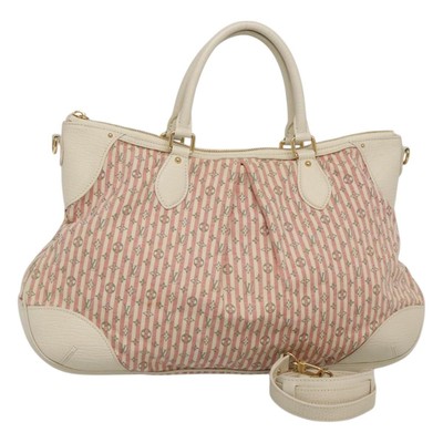 LOUIS VUITTON Mini Lin Marina GM Hand Bag Croisette 2way Pink M95493 Auth KD509V
