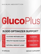GlucoPlus Blood Health Support & Optimizer Supplement 30 Capsules Gluco Plus