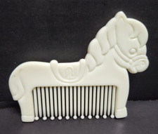 Vintage 1985 Gerber Baby Toddlers First Comb w/Round Tip Teeth Horse Design