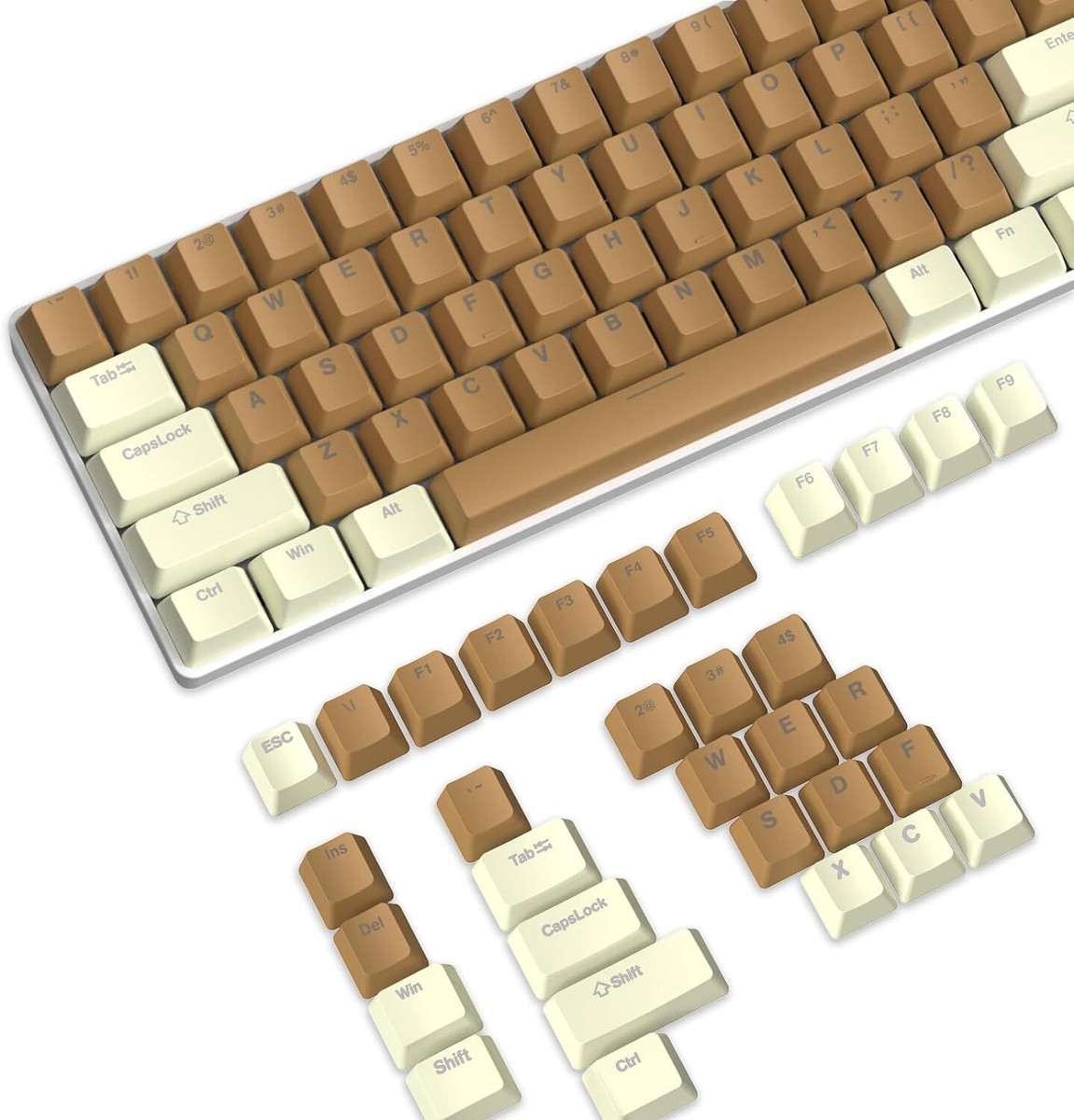 Mountain Mineral PBT Double Shot Keycap Set für MX Switches - OEM Profile - 113 Tasten - US-ANSI ISO Addon
