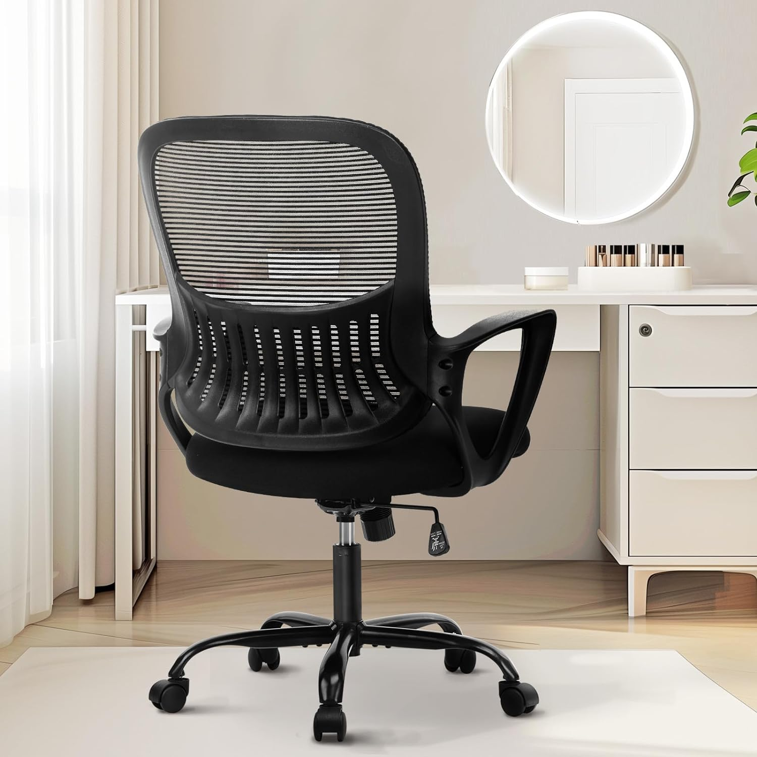 Ergonomic Mid-Back Mesh Swivel Chair for Office Managers and Executives