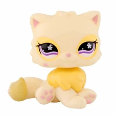 Yellow Persian Cat #763 Cute Kitty Kitten Sitting Cat Action lps Figure Kid GIft