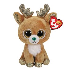 Ty Beanie Boo 2018 Christmas Glitzy the Reindeer ~ 9" Medium Size