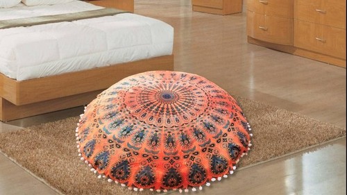 Mandala Large Pouf Pillow Case Meditation Floor Cushion Cover Bohemian Ottoman - Picture 12 of 112